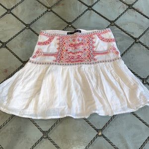 Zara one of a kind embroidered skirt